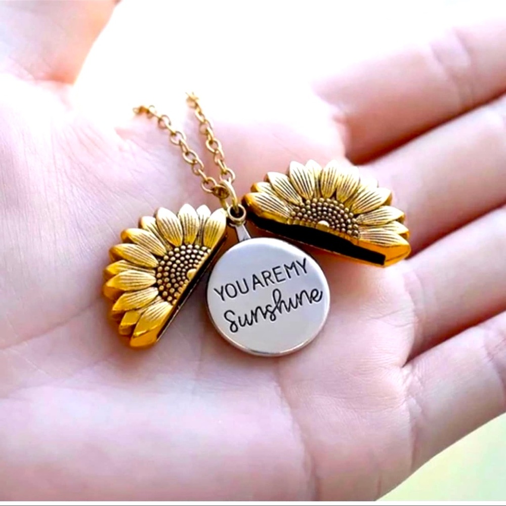 You Are My Sunshine Sunflower Necklaces For Women